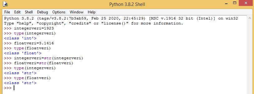 Python Veri Tipi